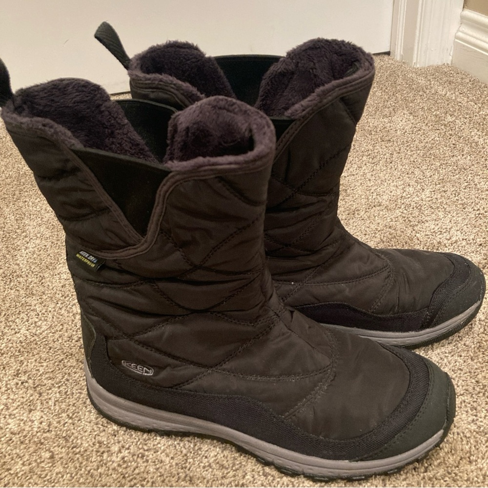 Keen Women’s Terradora Boot Waterproof Insulated Pull On Snow Black Sz 6 EUC
